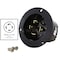 Ac Works Flanged Locking Inlet, 30 A, 250V AC, Three Phase, Screw Terminals, Black ASINL1530P - alternate 3